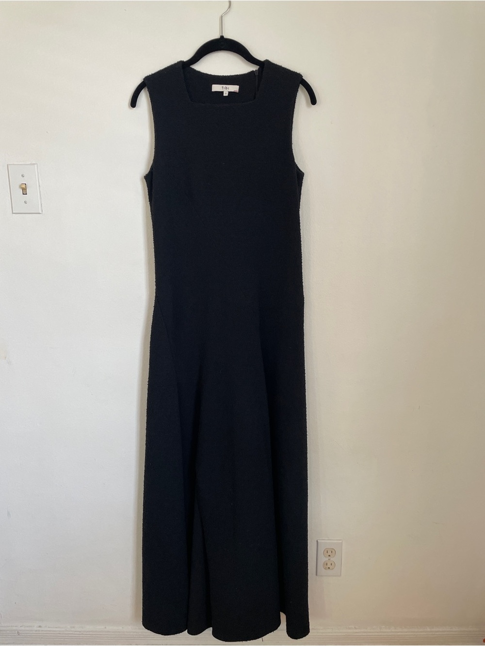 Tibi Boucle Knit Sculpted Dress, Black, 2 - Picture 3 of 8